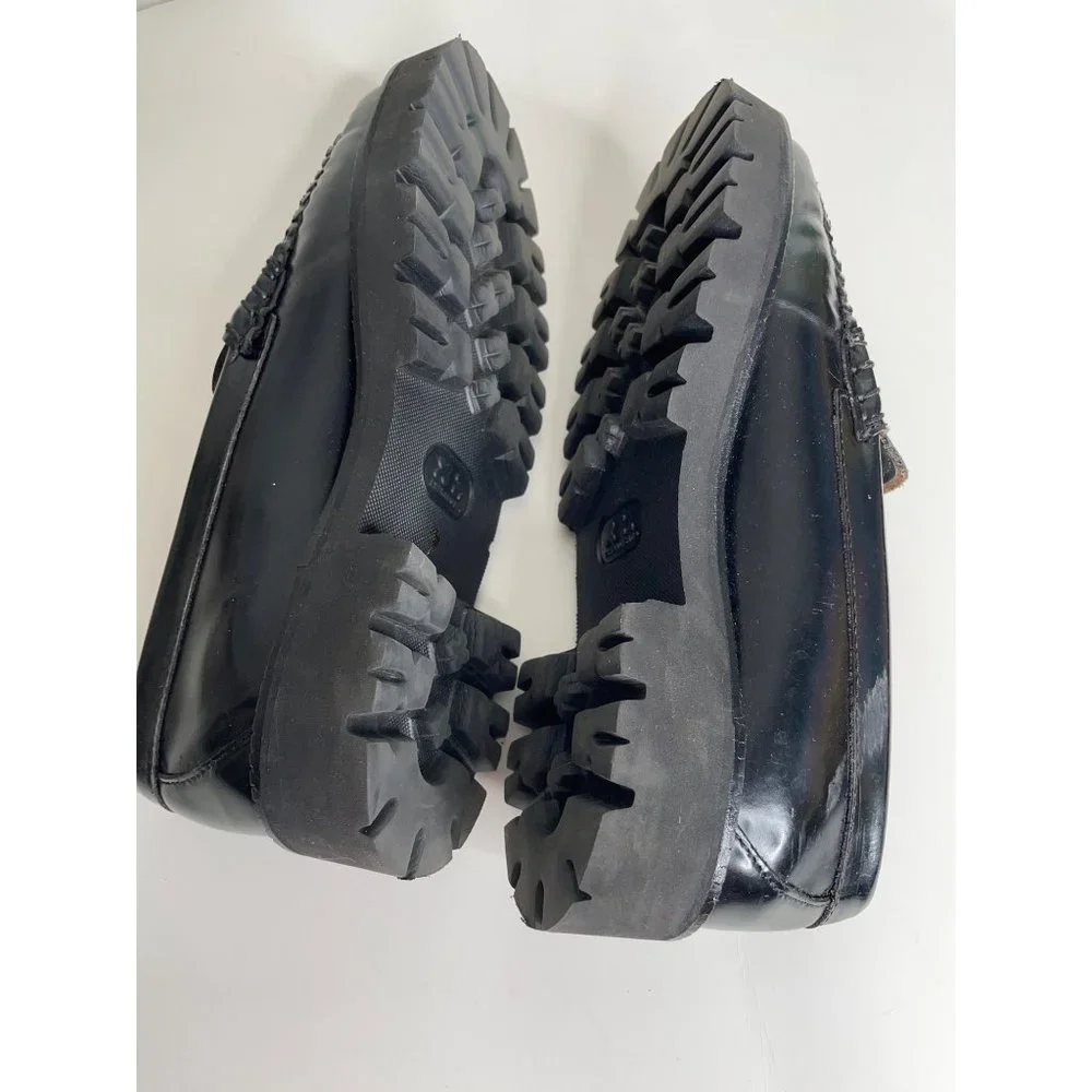 New Weejuns by G.H. Bass Whitney Super Lug Sole Penny Loafer Size 6 Black - Picture 6 of 8